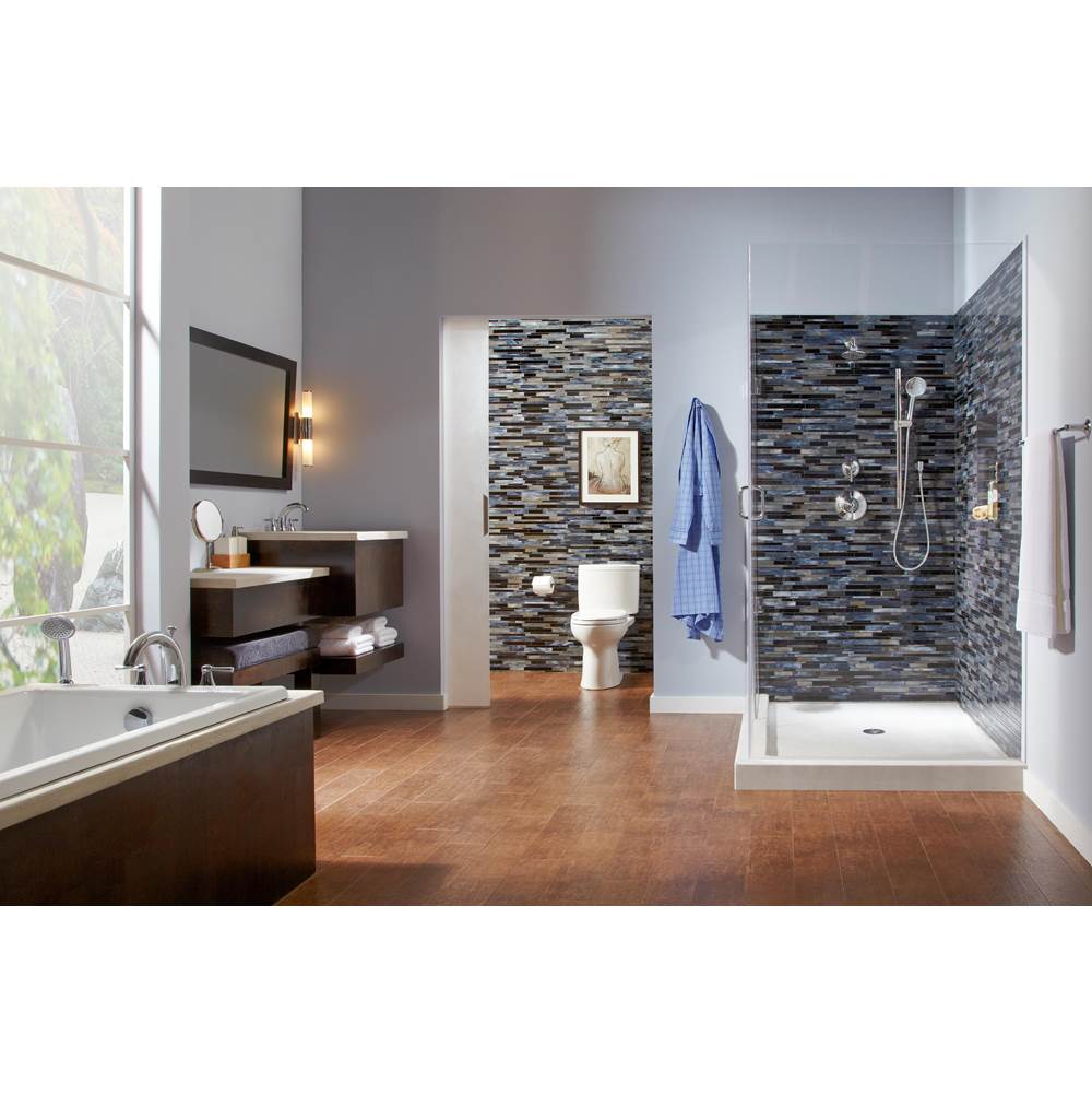 Toto SilasE Two-Handle Deck-Mount Roman Tub Filler Trim With Handshower, Polished Chrome
