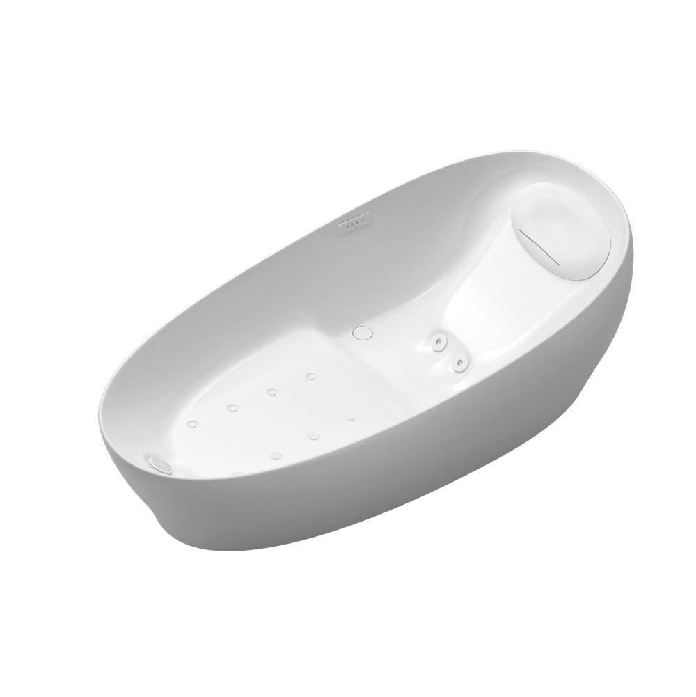 TOTO - Toto Flotation Bathtub With Zero Dimension And Hydrohands, Gloss White - Gloss White