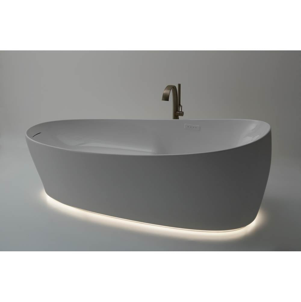 Toto Flotation Bathtub With Zero Dimension And Hydrohands, Gloss White