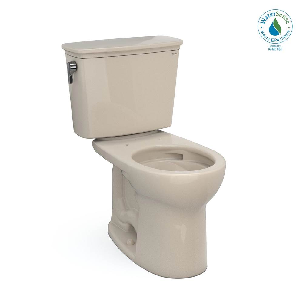 TOTO - Toto Drake Transitional Two-Piece Round 1.28 Gpf Universal Height Tornado Flush Toilet With Cefiontect, Bone - Bone