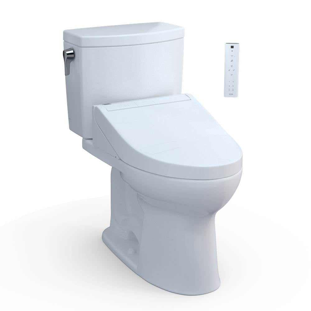 TOTO - Toto Washlet+ Drake II 1G Two-Piece Elongated 1.0 Gpf Toilet And Washlet+ C5 Bidet Seat, Cotton White - Cotton White