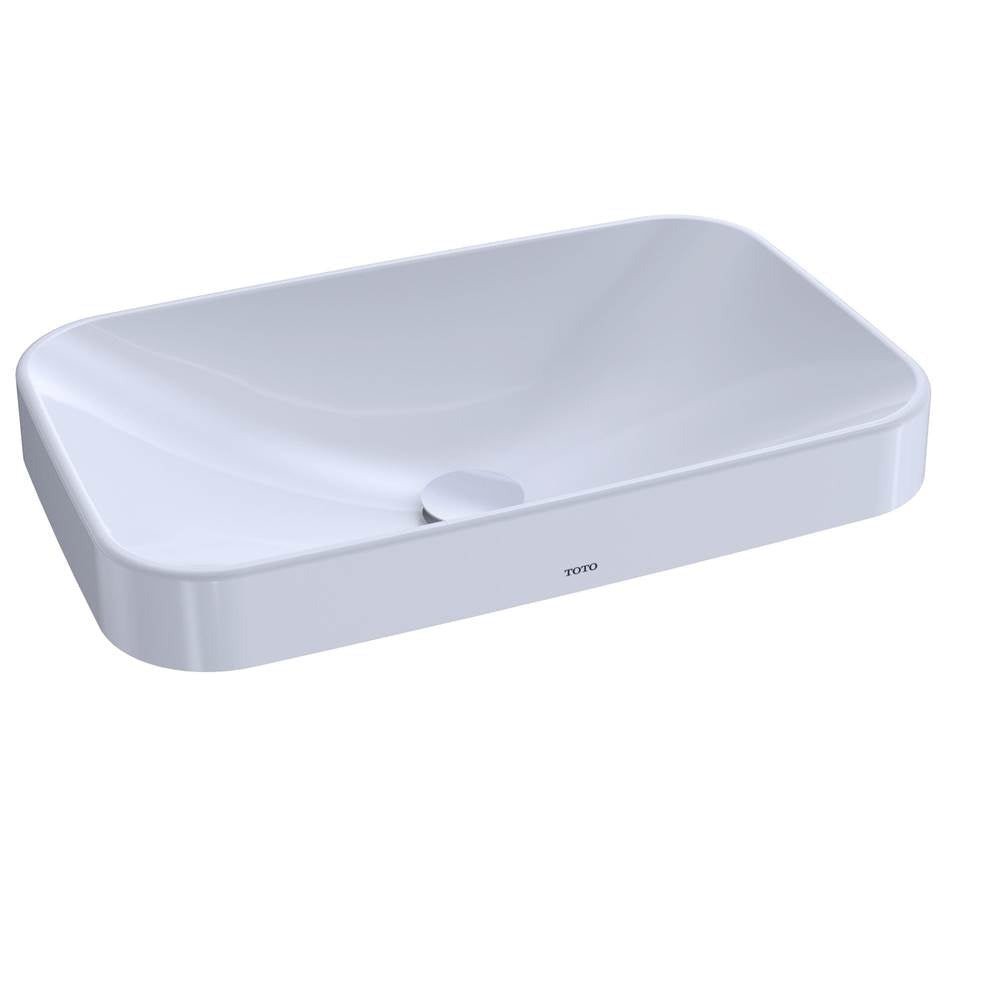 TOTO - Toto ArvinaE Rectangular 23'' Vessel Bathroom Sink With Cefiontect, Cotton White - Cotton White