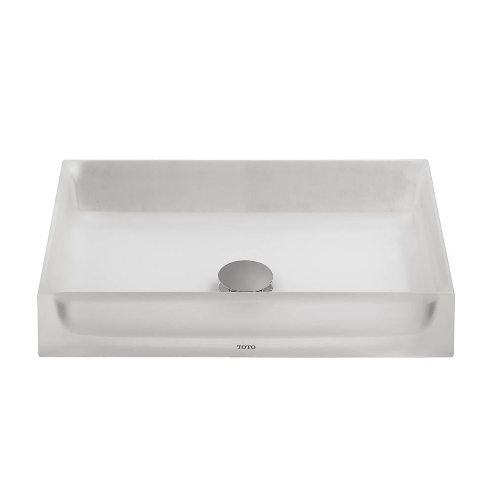 TOTO - Toto LuministE Rectangular Vessel Bathroom Sink, Frosted White - Frosted White