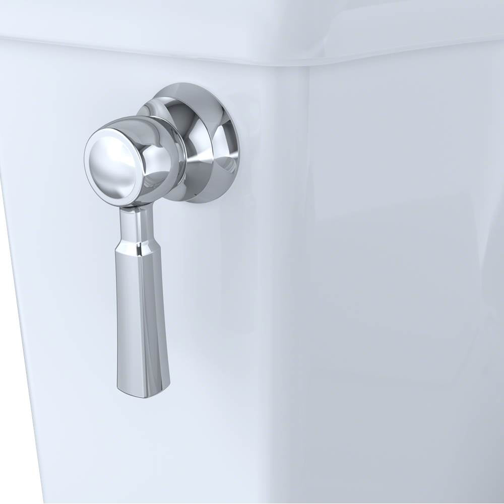 TOTO Promenade II One-Piece Elongated 1.28 GPF Universal Height Toilet with CEFIONTECT and Right-Hand Trip Lever, Cotton White