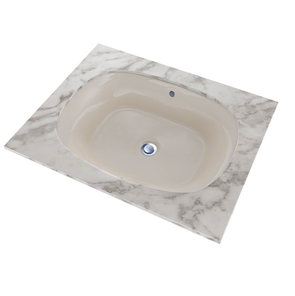 Toto MarisE 20-5/16'' X 15-9/16'' Oval Undermount Bathroom Sink With Cefiontect, Cotton White