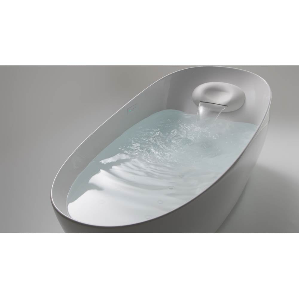 Toto Flotation Bathtub With Zero Dimension And Hydrohands, Gloss White