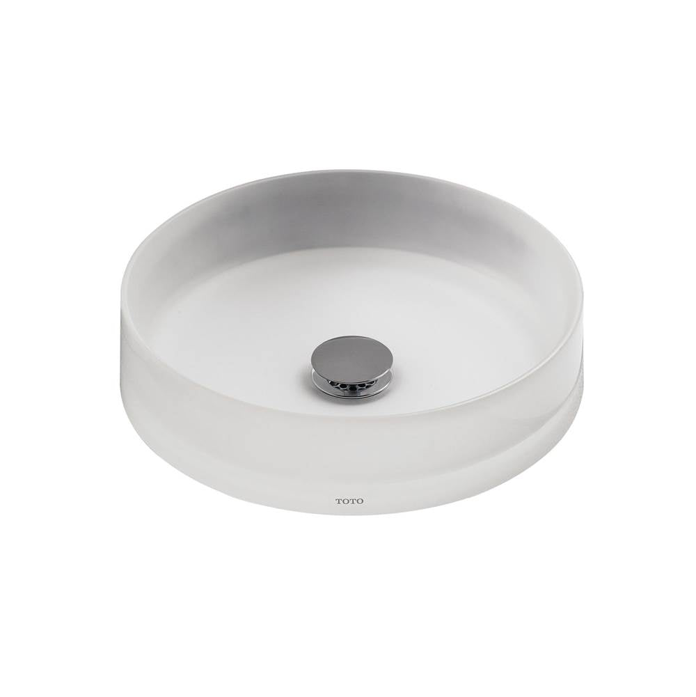 TOTO - Toto LuministE Round Vessel Bathroom Sink, Frosted White - Frosted White