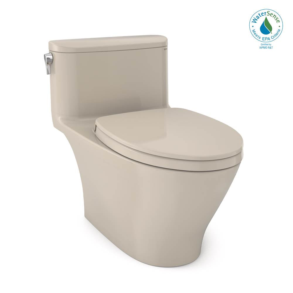 TOTO - TOTO Nexus 1G One-Piece Elongated 1.0 GPF Universal Height Toilet with CEFIONTECT and SS124 SoftClose Seat, WASHLET+ Ready, Bone - Bone
