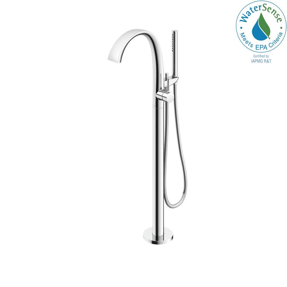 TOTO - Toto Zn Single-Handle Freestanding Tub Filler Faucet With 1.75 Gpm Handshower, Polished Chrome - Polished Chrome