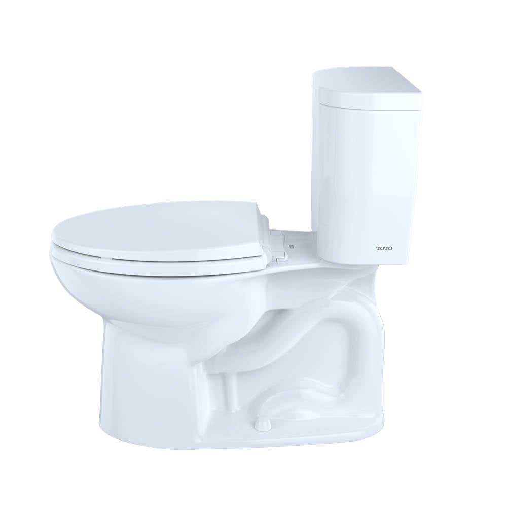 Toto EntradaE Two-Piece Elongated 1.28 Gpf Universal Height Toilet, Cotton White