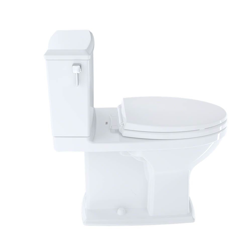 Toto Connelly Two-Piece Elongated Dual-Max, Dual Flush 1.28 And 0.9 Gpf Universal Height Toilet With Cefiontect, Cotton White