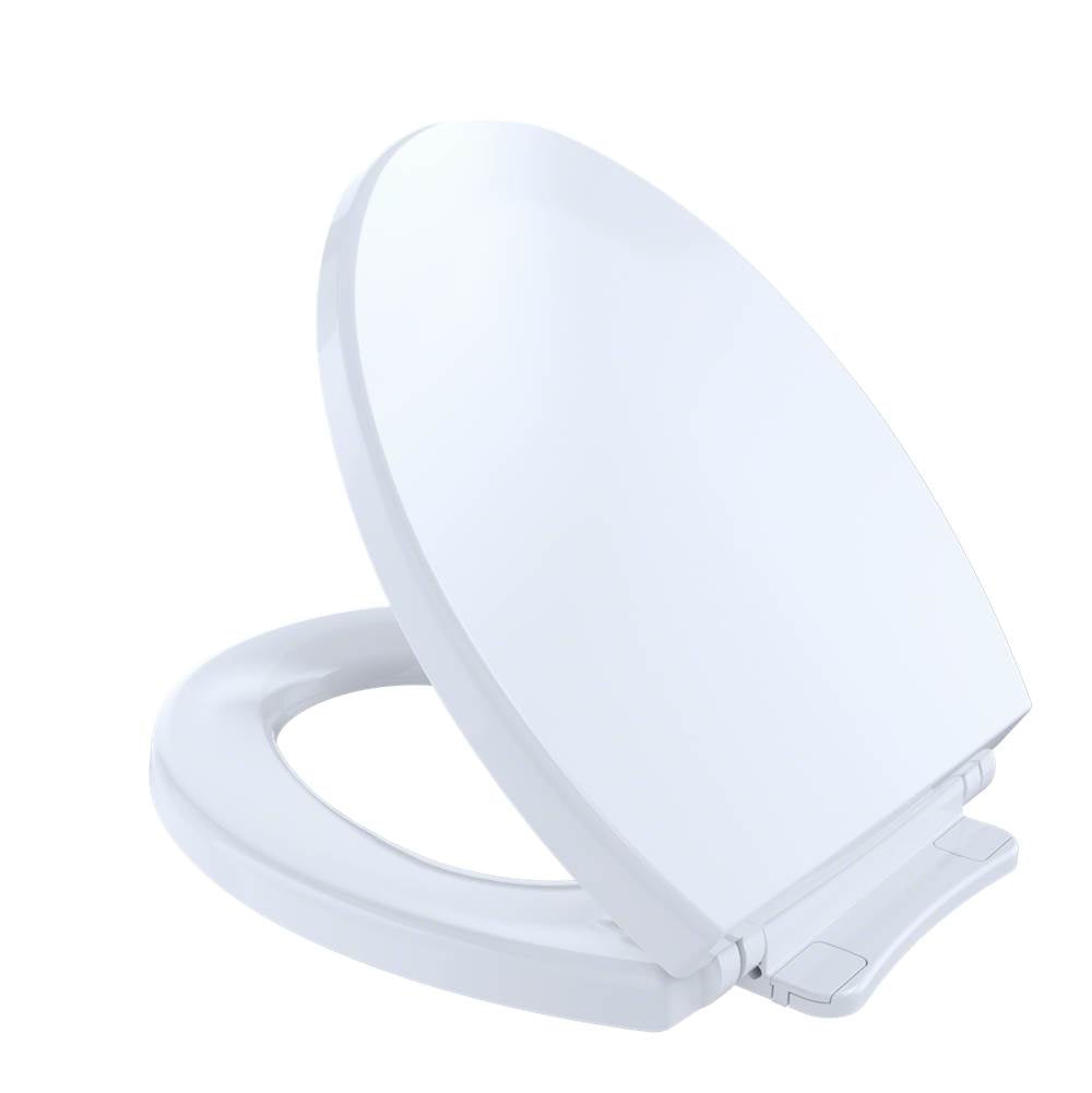 TOTO - TOTO SoftCloseSlow Close Round Toilet Seat and Lid,Cotton White - Cotton White