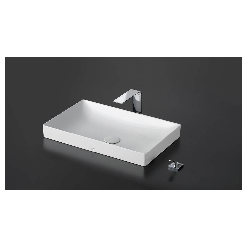 Toto Kiwami Rectangular 23'' Vessel Bathroom Sink With Cefiontect, Cotton White