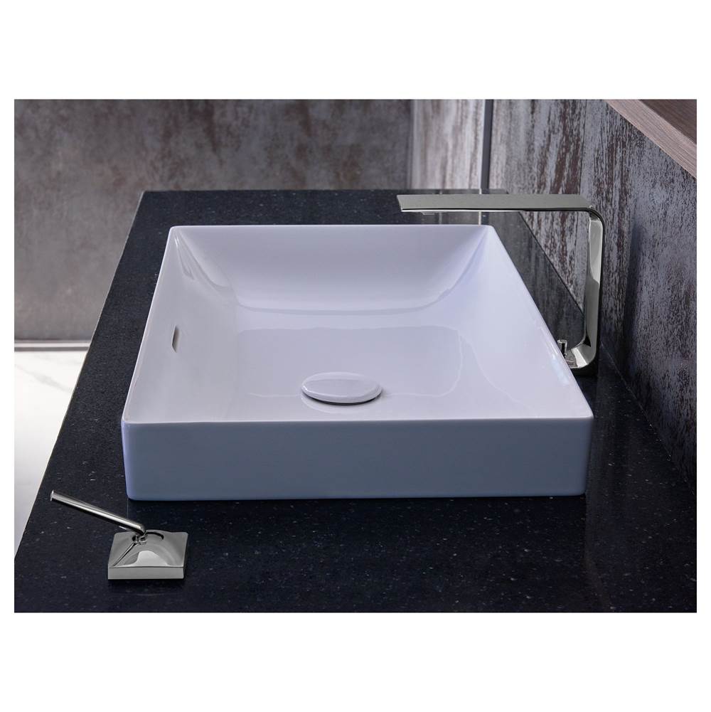 Toto Kiwami Rectangular 23'' Vessel Bathroom Sink With Cefiontect, Cotton White