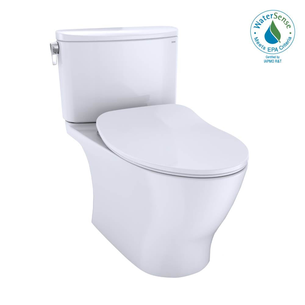 TOTO - TOTO Nexus 1G Two-Piece Elongated 1.0 GPF Universal Height Toilet with CEFIONTECT and SS234 SoftClose Seat, WASHLET+ Ready, Cotton White - Cotton White