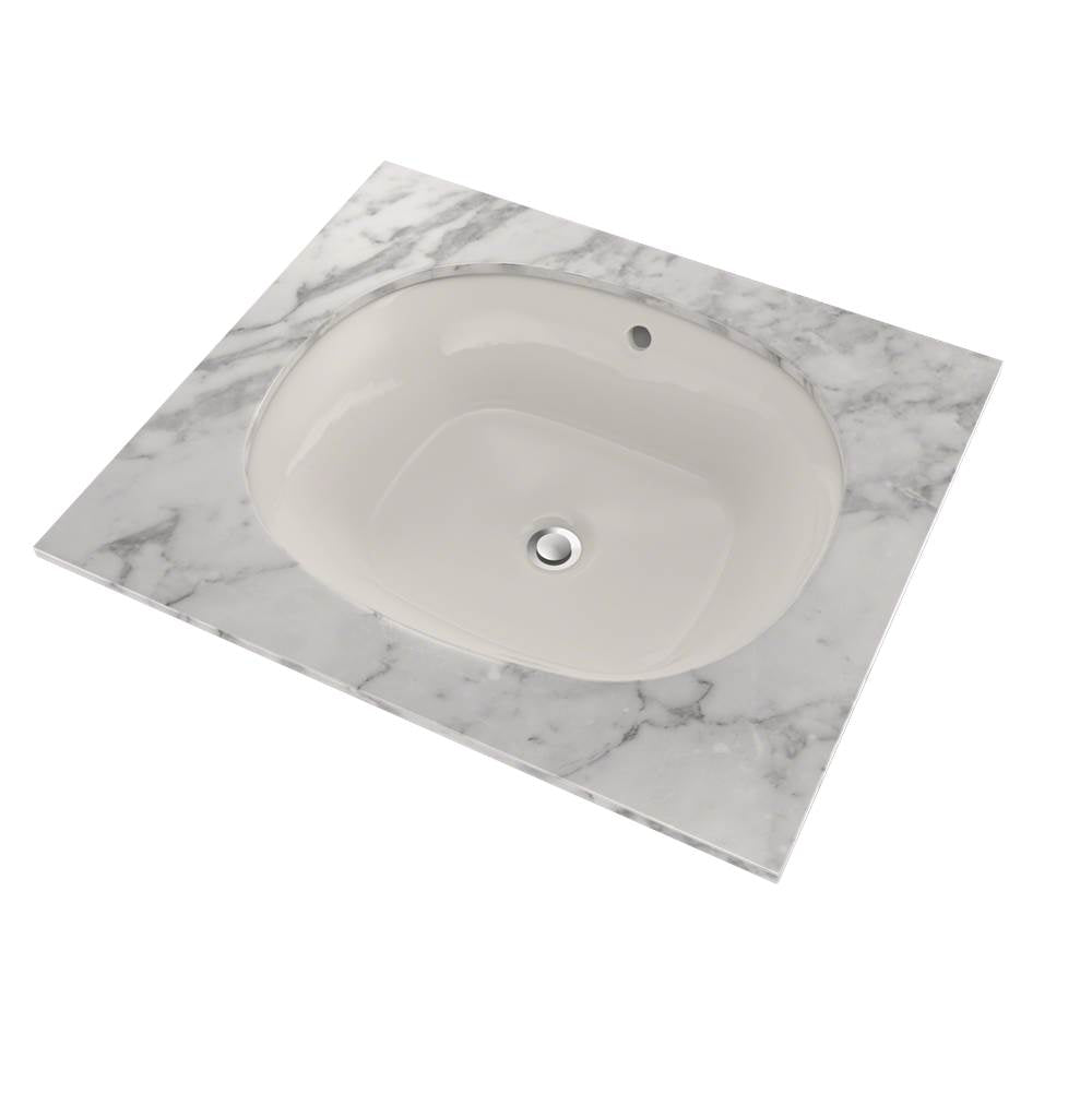 Toto MarisE 17-5/8'' X 14-9/16'' Oval Undermount Bathroom Sink With Cefiontect, Cotton White
