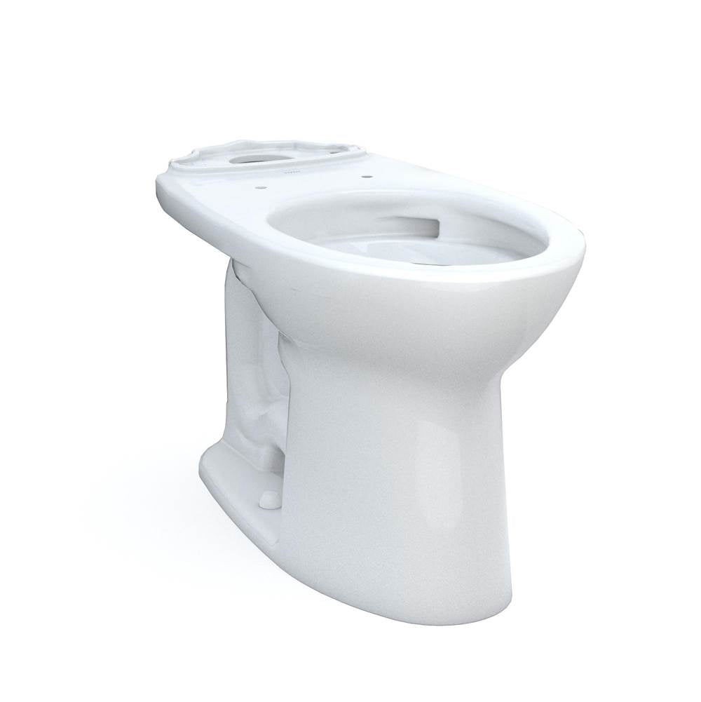 TOTO - Toto Drake Elongated Universal Height Tornado Flush Toilet Bowl With Cefiontect, Cotton White - Cotton White