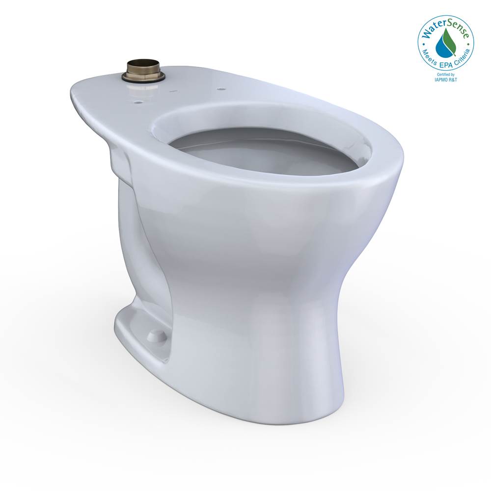 TOTO - TORNADO FLUSH Commercial Flushometer Floor-Mounted Universal Height Toilet, Elongated, Cotton White - Cotton White