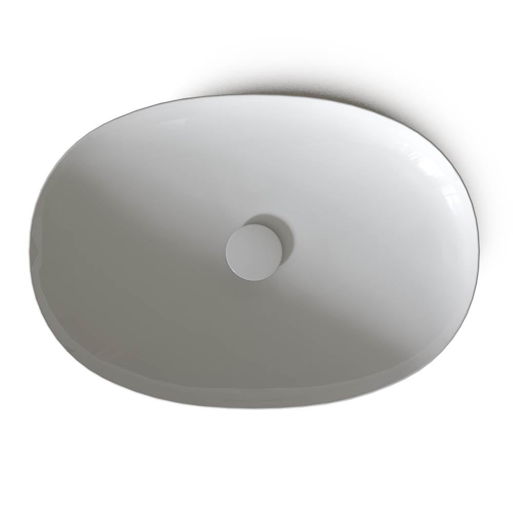 Toto Kiwami Oval 24 Inch Vessel Bathroom Sink With Cefiontect, Cotton White
