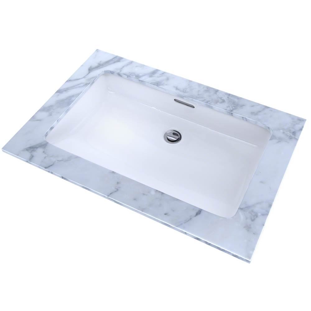 Toto Rectangular Undermount Bathroom Sink With Cefiontect, Cotton White