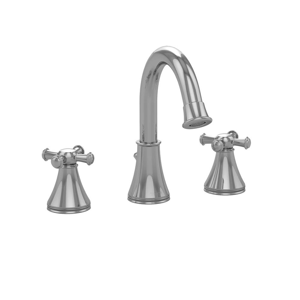 Toto Vivian Alta Two Cross Handle Widespread 1.2 Gpm Bathroom Sink Faucet, Brushed Nickel