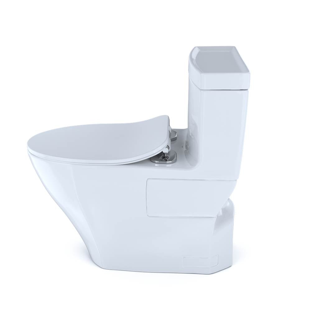 TOTO Aimes One-Piece Elongated 1.28 GPF Toilet with CEFIONTECT and SoftClose Seat, WASHLET+ Ready, Cotton White
