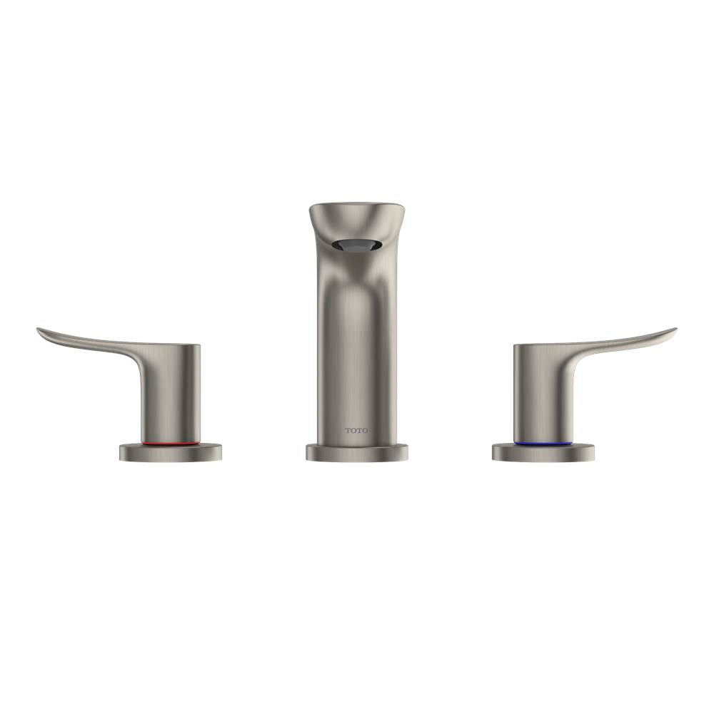 Toto Go Series 1.2 Gpm Two Handle Widespread Bathroom Sink Faucet With Drain Assembly, Brushed Nickel