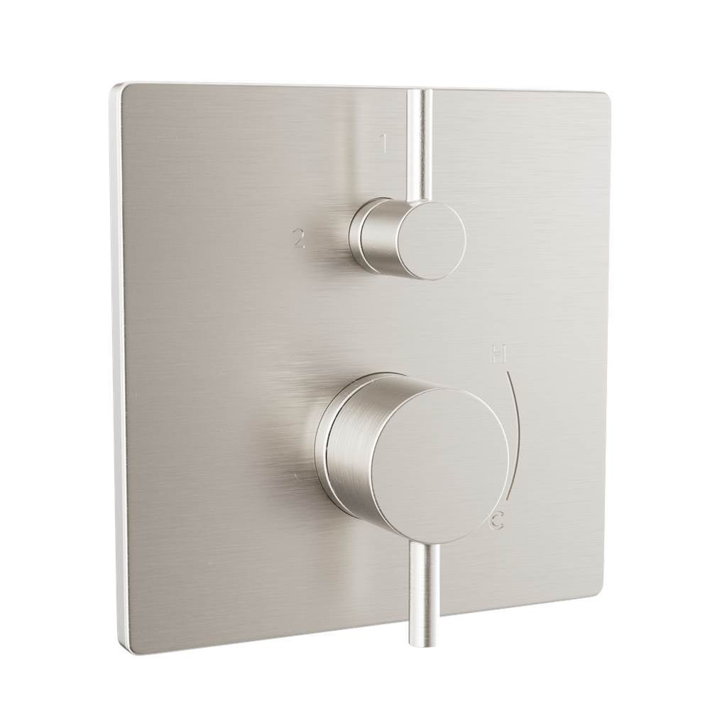 TOTO - TOTO Square Pressure Balance Valve with Diverter Trim, Brushed Nickel - TBV02802U#BN - Brushed Nickel