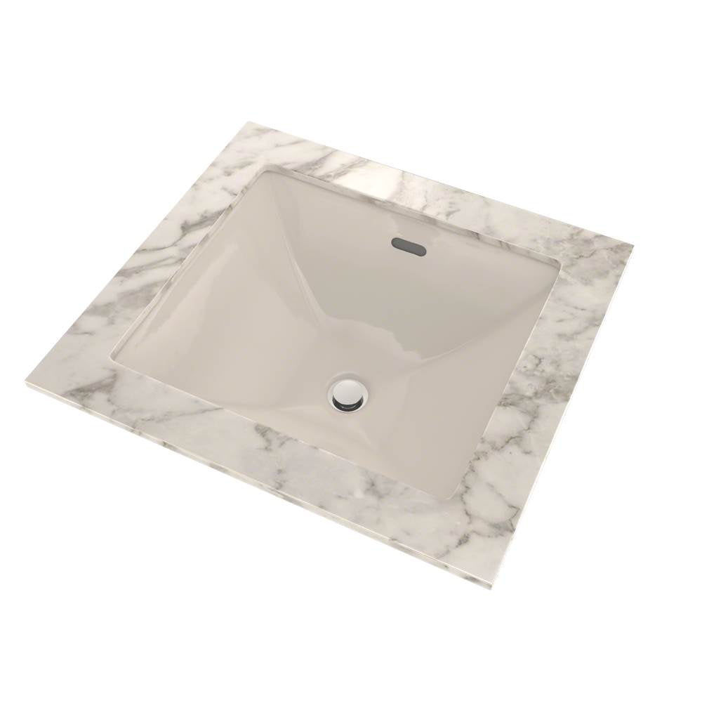 Toto Legato Rectangular Undermount Bathroom Sink With Cefiontect, Cotton White
