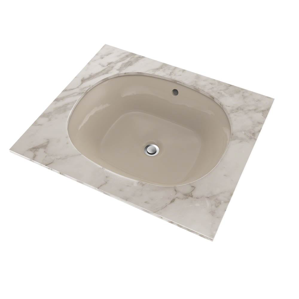 Toto MarisE 17-5/8'' X 14-9/16'' Oval Undermount Bathroom Sink With Cefiontect, Cotton White