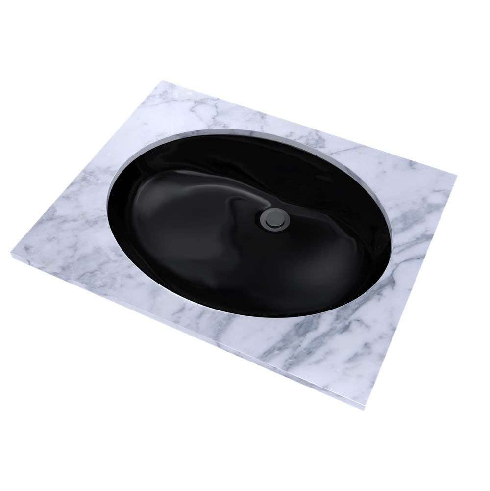 Toto Dantesca Oval Undermount Bathroom Sink, Ebony