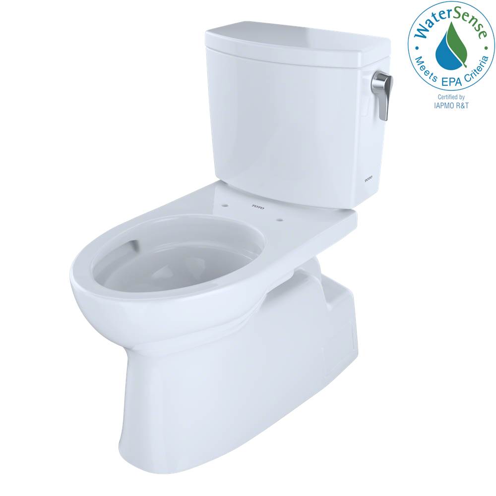 TOTO - Toto Vespin II 1G Two-Piece Elongated 1.0 Gpf Universal Height Skirted Toilet With Cefiontect And Right-Hand Trip Lever, Cotton White - Cotton White