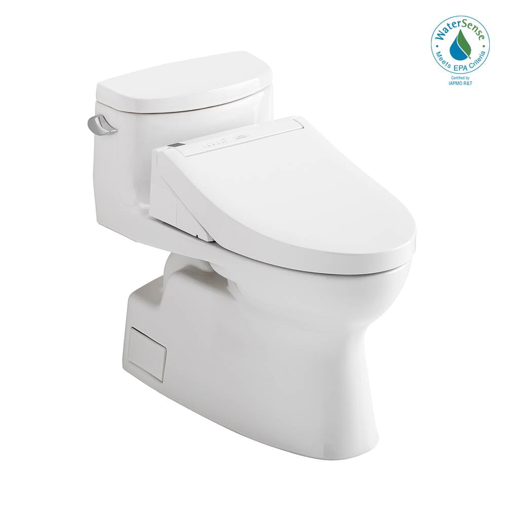 TOTO - Toto Washlet+ Carolina II One-Piece Elongated 1.28 Gpf Toilet And Washlet+ C5 Bidet Seat, Cotton White - Cotton White