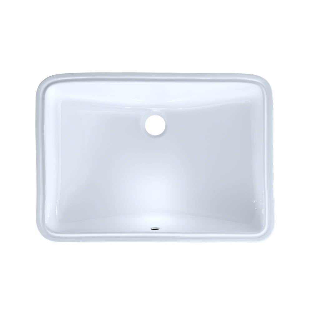 Toto 21-1/4'' X 14-3/8'' Large Rectangular Undermount Bathroom Sink With Cefiontect, Cotton White
