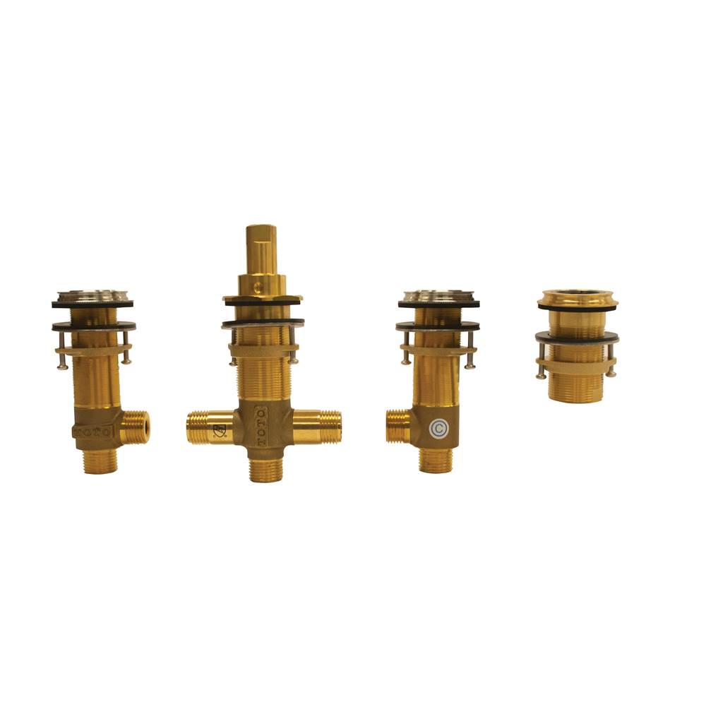 TOTO - Toto Four-Hole Roman Tub Filler Rough-In Valve, Polished Nickel - Polished Nickel