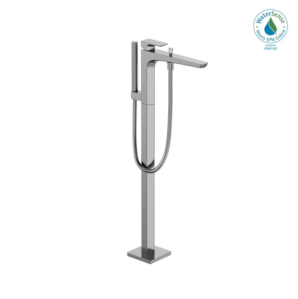 TOTO - Toto Ge Single-Handle Free Standing Tub Filler With Handshower, Polished Chrome - Polished Chrome