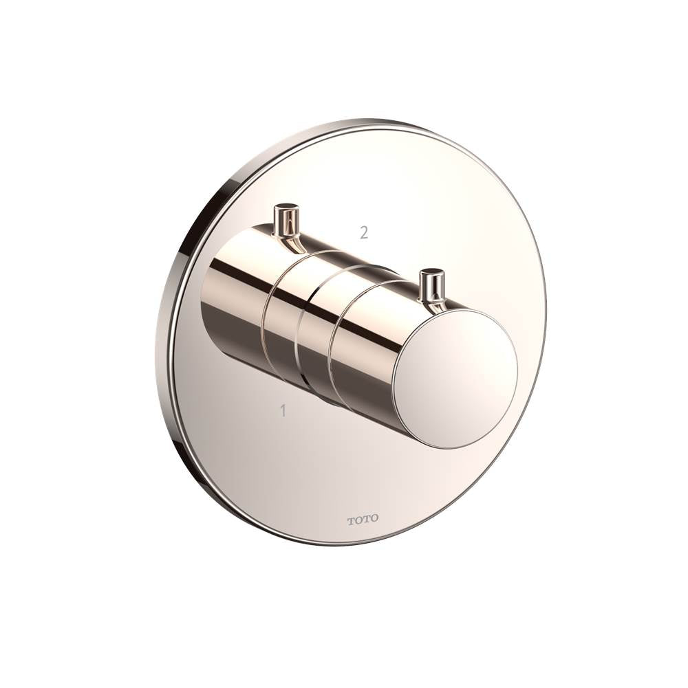 TOTO - Toto Round Three-Way Diverter Shower Trim, Polished Nickel - Polished Nickel