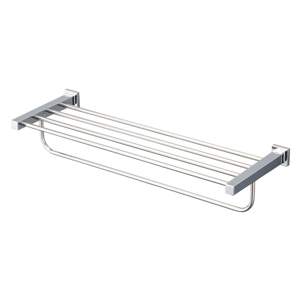 TOTO - Toto L Series Square Towel Shelf With Hanging Bar, Polished Chrome - Polished Chrome