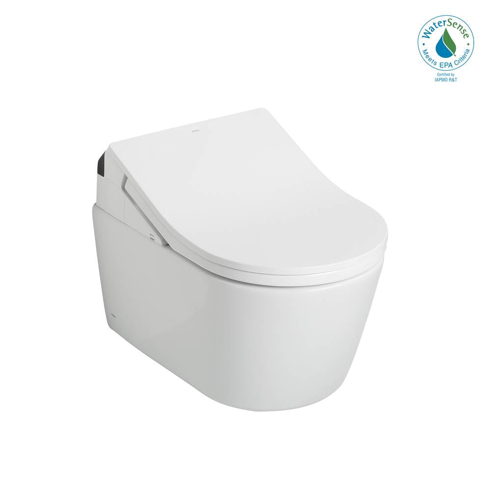 TOTO - Toto Washlet+ Rp Wall-Hung D-Shape Toilet With Rx Bidet Seat And Duofit In-Wall 1.28 And 0.9 Gpf Dual-Flush Tank System, Matte Silver - Matte Silver
