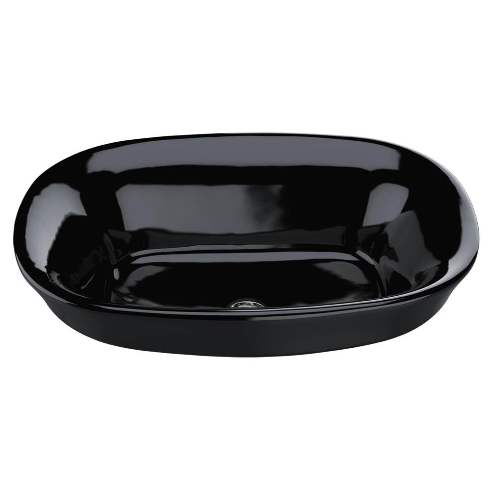 TOTO - Toto MarisE Oval Semi-Recessed Vessel Bathroom Sink, Ebony - Ebony