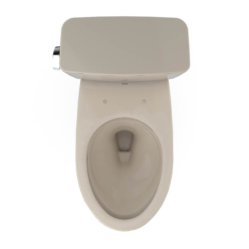 Toto Drake Two-Piece Elongated 1.28 Gpf Tornado Flush Toilet With Cefiontect, Cotton White