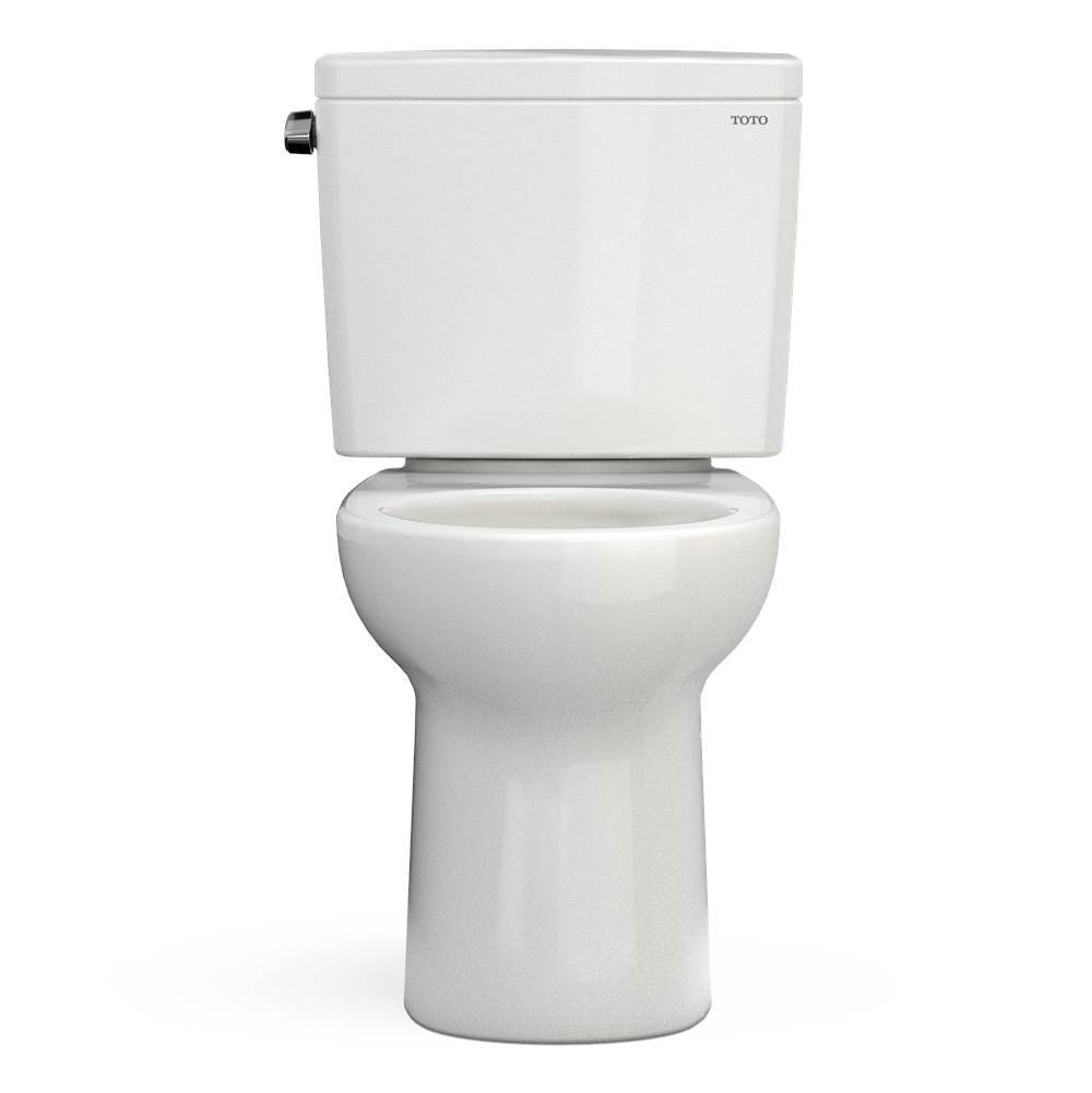 Toto Drake Two-Piece Round 1.28 Gpf Universal Height Tornado Flush Toilet With Cefiontect, Cotton White