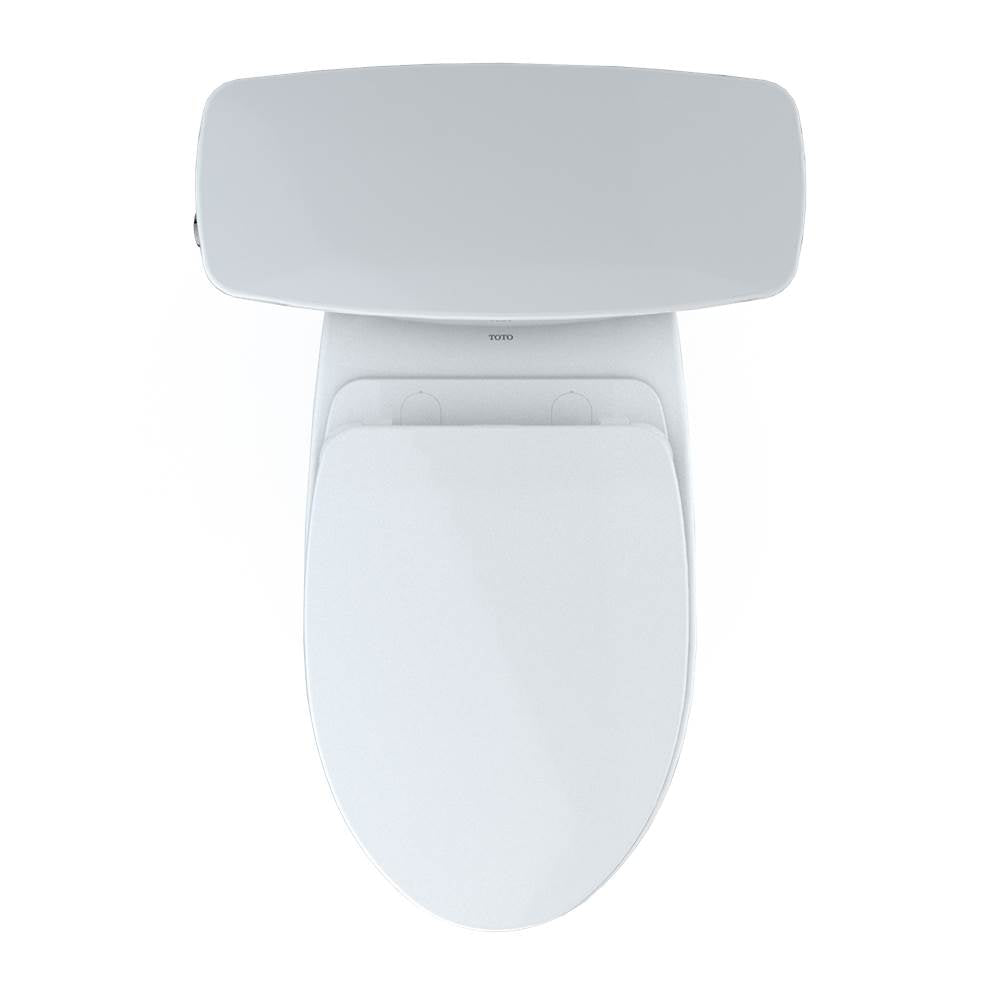 TOTO Drake Transitional Two-Piece Elongated 1.28 GPF Universal Height TORNADO FLUSH Toilet with CEFIONTECT and SoftClose Seat, WASHLET+ Ready, Cotton White
