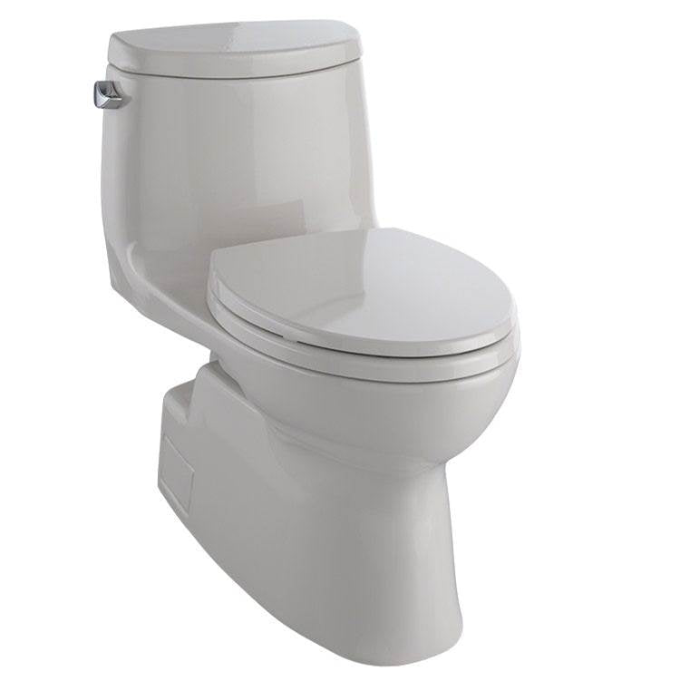 TOTO - TOTO Carlyle II One-Piece Elongated 1.28 GPF Universal Height Toilet with CEFIONTECT and SS124 SoftClose Seat, WASHLET+ Ready, Cotton White - Sedona Beige