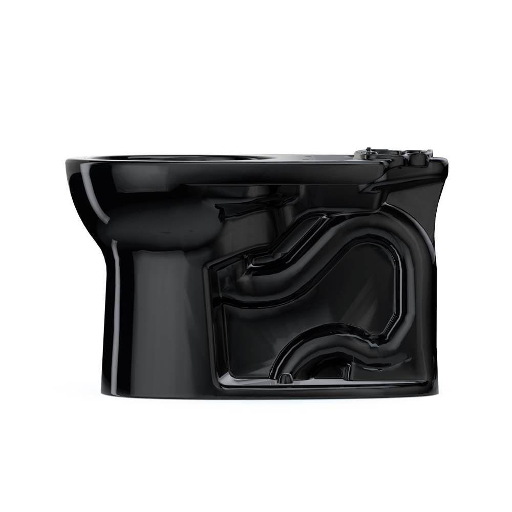 Toto Drake Round Tornado Flush Toilet Bowl, Ebony