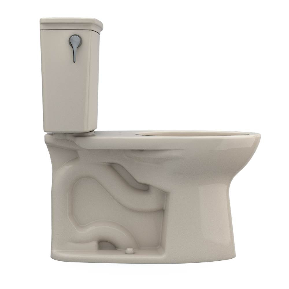 Toto Drake Transitional Two-Piece Elongated 1.28 Gpf Tornado Flush Toilet With Cefiontect, Cotton White