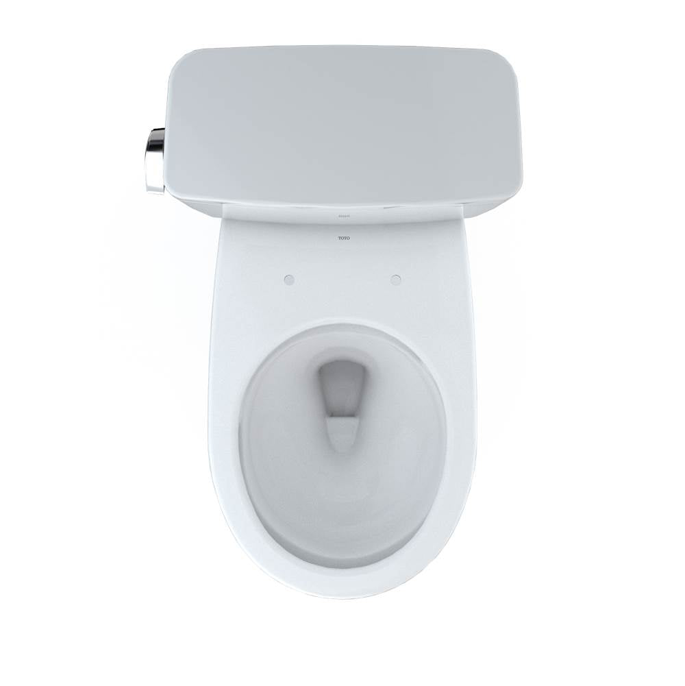 Toto Drake Two-Piece Round 1.6 Gpf Universal Height Tornado Flush Toilet With Cefiontect, Cotton White