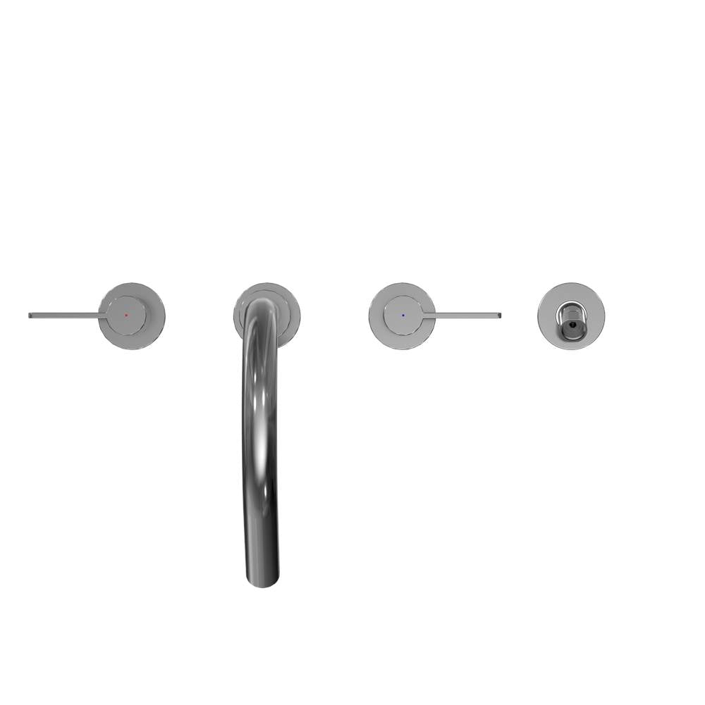 Toto Gf Two Lever Handle Deck-Mount Roman Tub Filler Trim With Handshower, Brushed Nickel