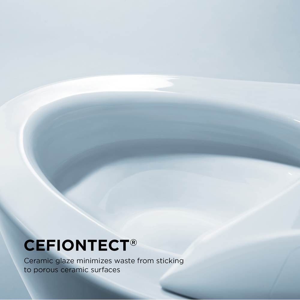 TOTO Carlyle II 1G One-Piece Elongated 1.0 GPF Universal Height Toilet with CEFIONTECT and SS124 SoftClose Seat, WASHLET+ Ready, Cotton White