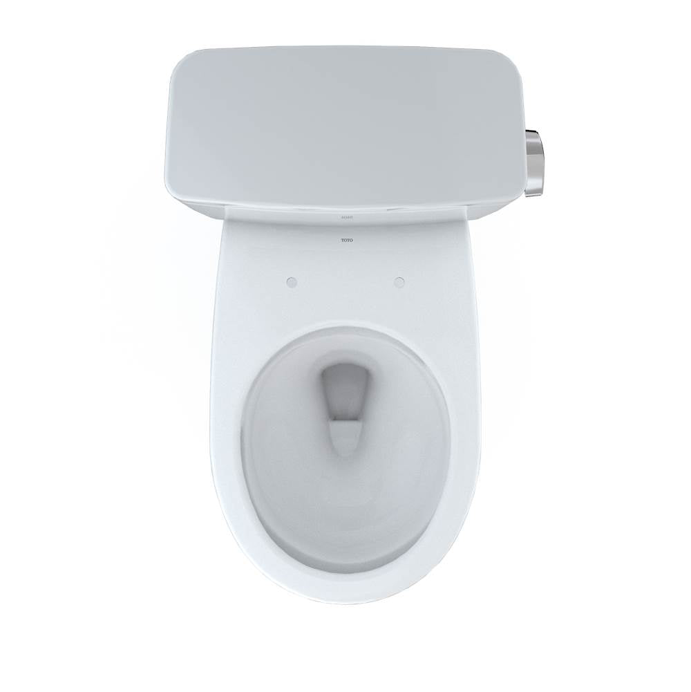 Toto Drake Two-Piece Round 1.6 Gpf Universal Height Tornado Flush Toilet, Ebony